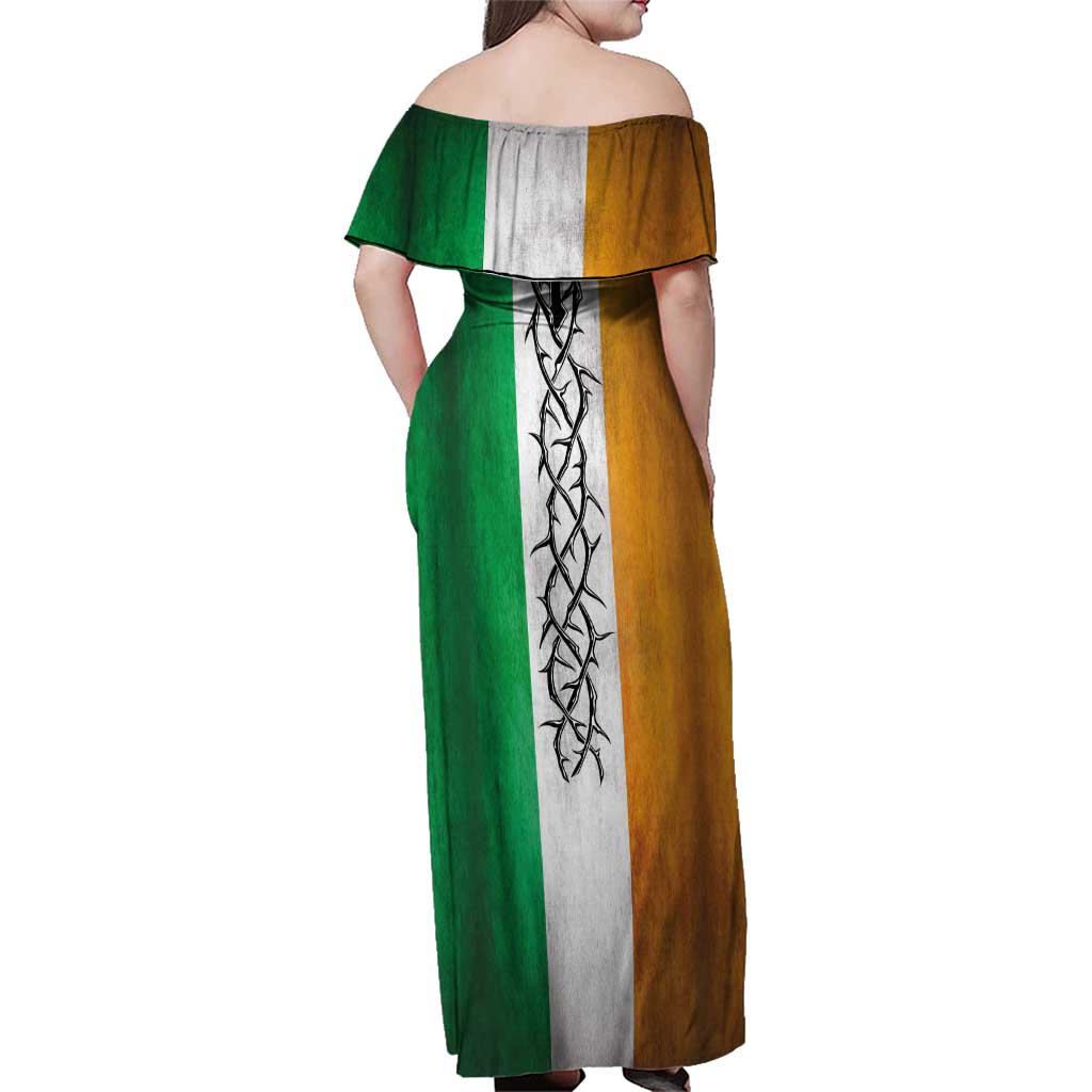 The Ireland - Notorious Family Matching Off Shoulder Maxi Dress and Hawaiian Shirt Old School Tattoos Grunge Style