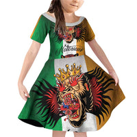 The Ireland - Notorious Family Matching Off Shoulder Short Dress and Hawaiian Shirt Old School Tattoos Grunge Style