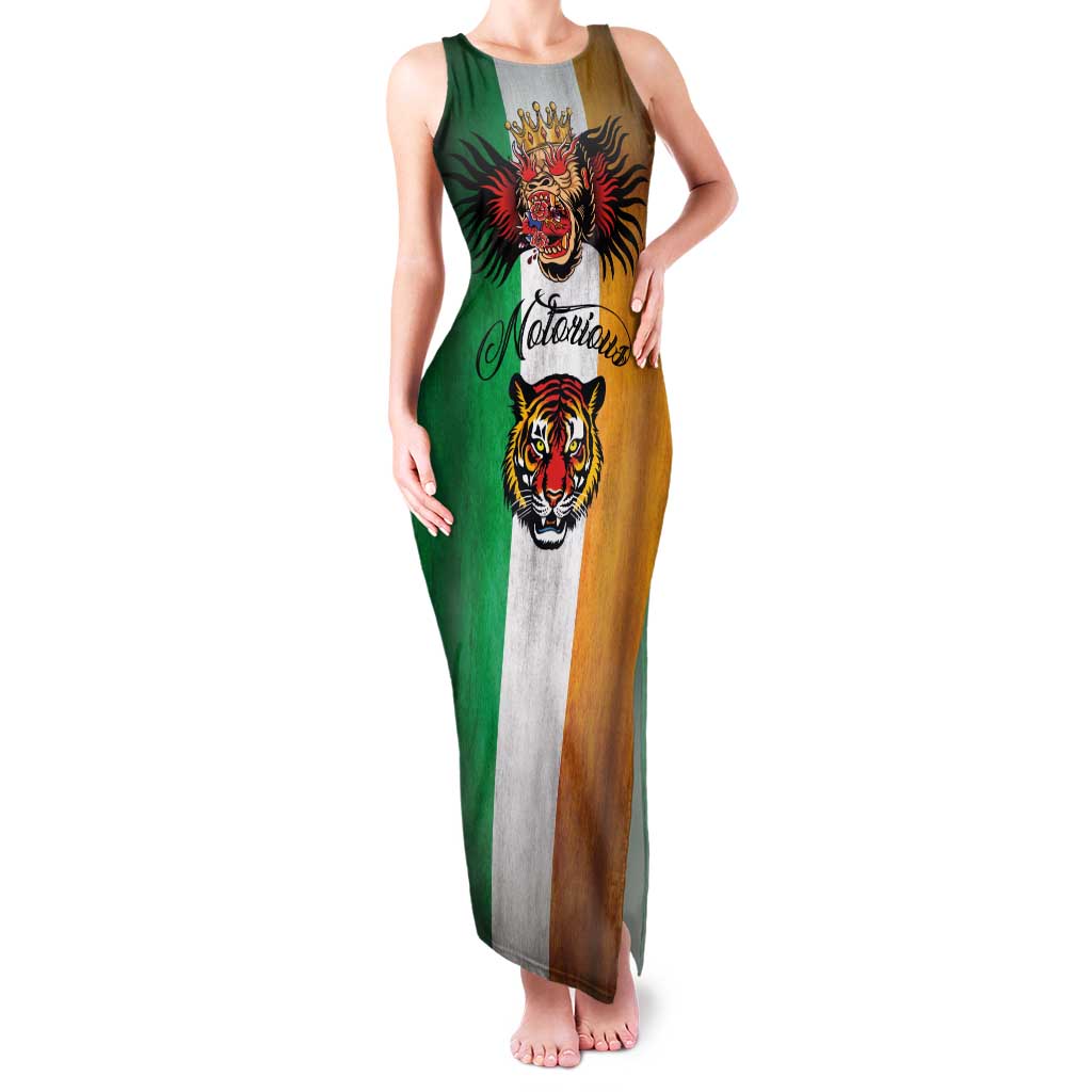 The Ireland - Notorious Family Matching Tank Maxi Dress and Hawaiian Shirt Old School Tattoos Grunge Style