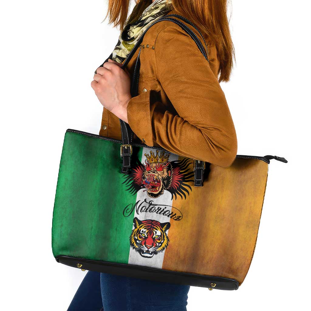 The Ireland - Notorious Leather Tote Bag Old School Tattoos Grunge Style