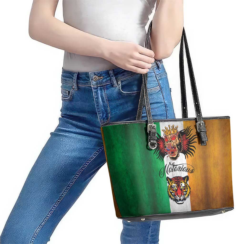 The Ireland - Notorious Leather Tote Bag Old School Tattoos Grunge Style