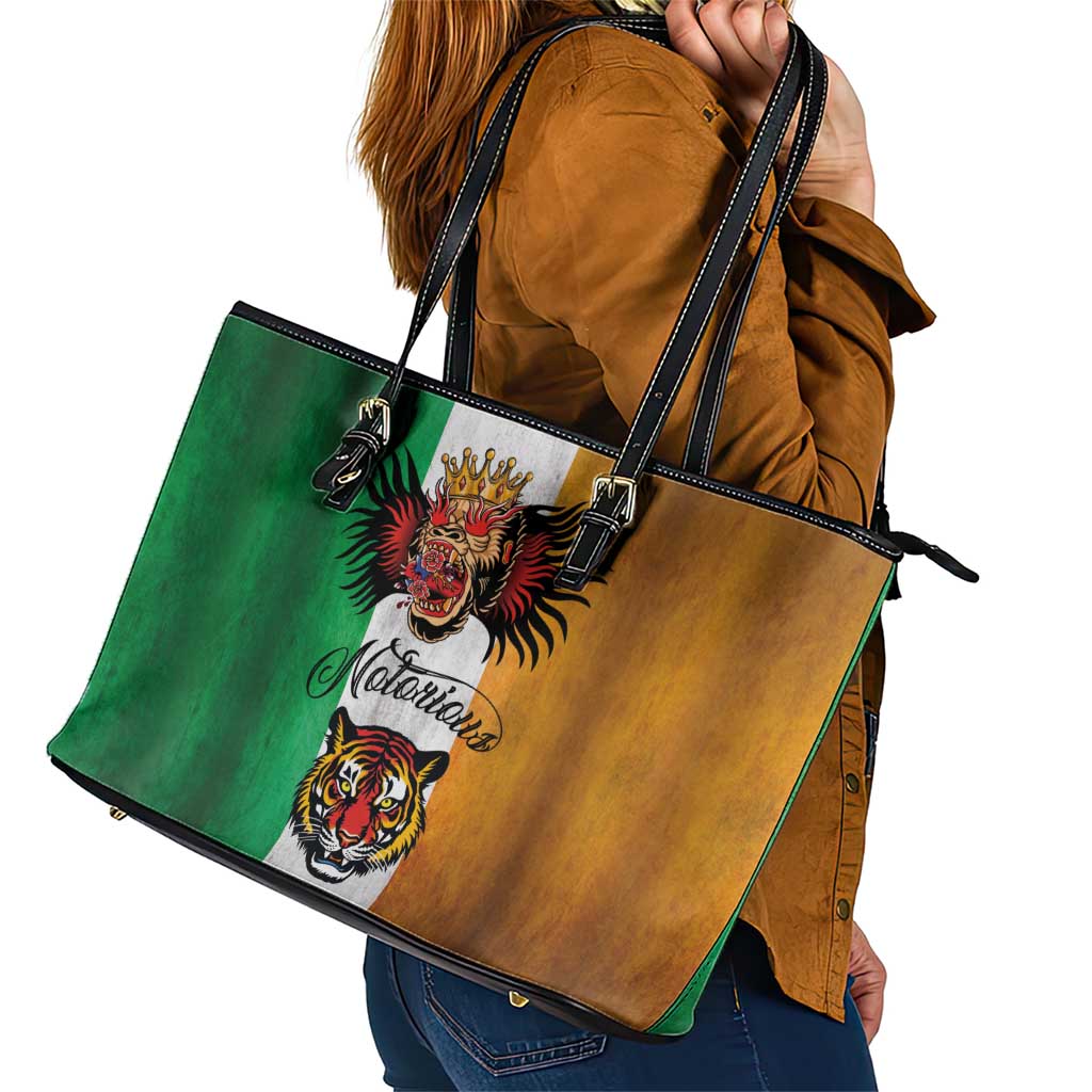 The Ireland - Notorious Leather Tote Bag Old School Tattoos Grunge Style