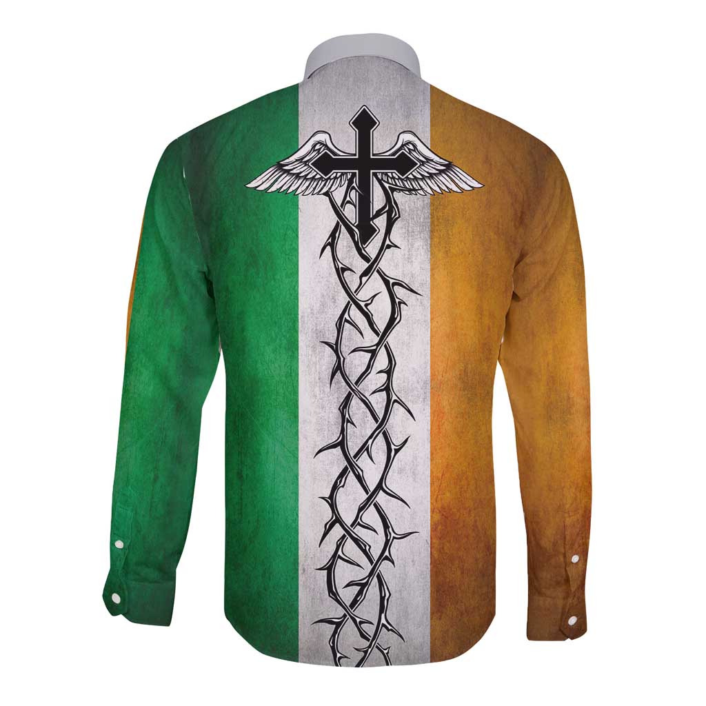 The Ireland - Notorious Long Sleeve Button Shirt Old School Tattoos Grunge Style