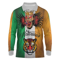 The Ireland - Notorious Long Sleeve Polo Shirt Old School Tattoos Grunge Style