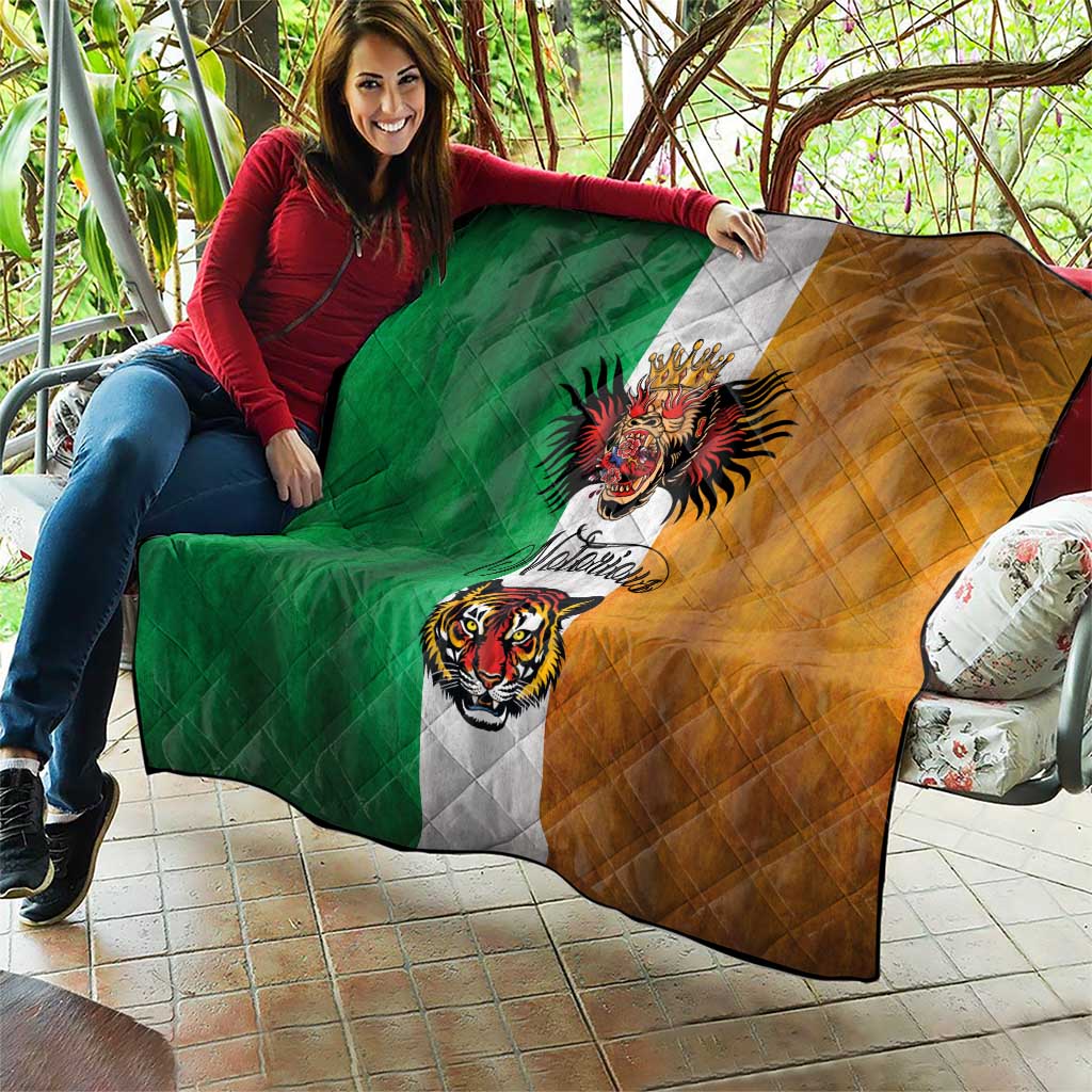 The Ireland - Notorious Quilt Old School Tattoos Grunge Style - Wonder Print Shop