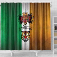 The Ireland - Notorious Shower Curtain Old School Tattoos Grunge Style - Wonder Print Shop