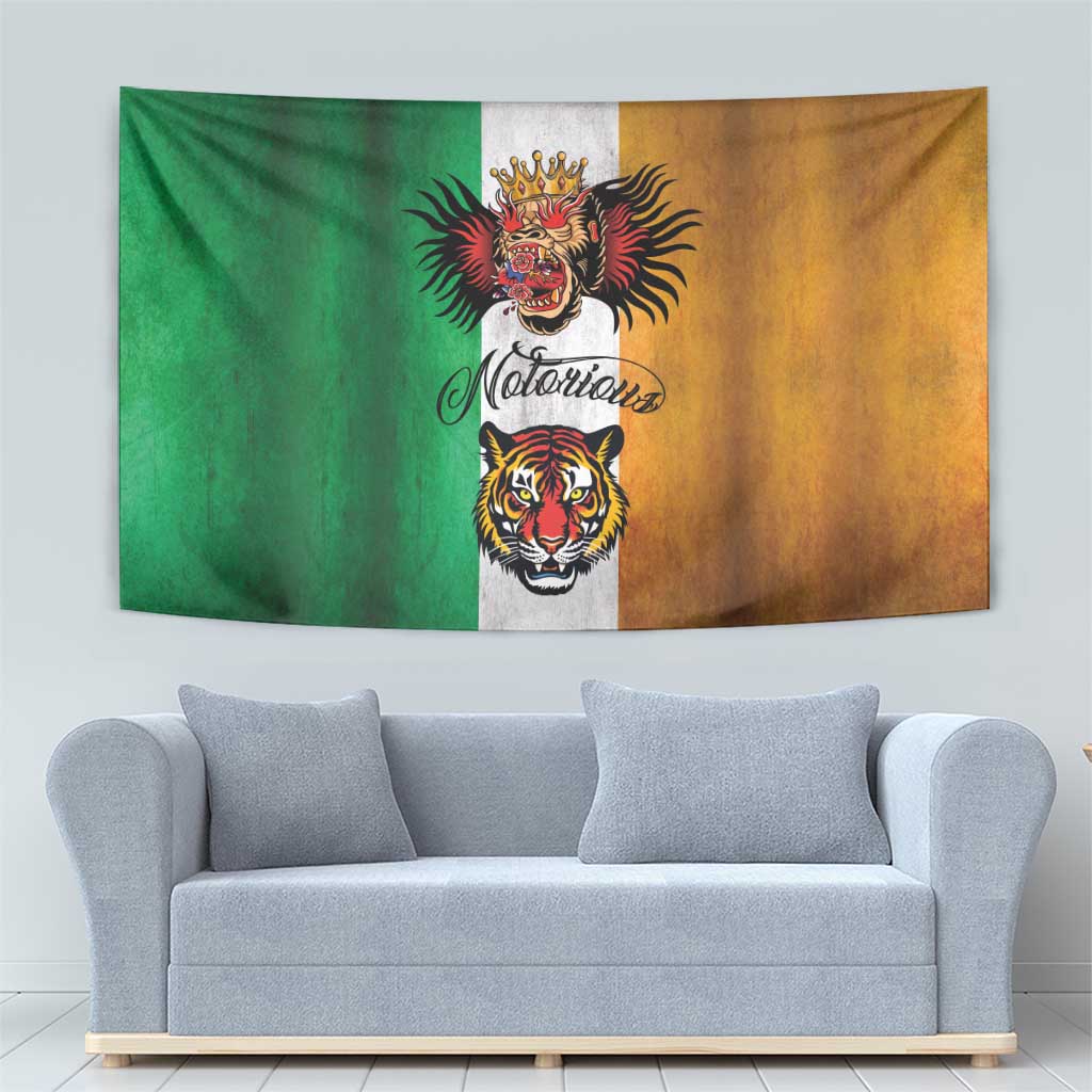 The Ireland - Notorious Tapestry Old School Tattoos Grunge Style - Wonder Print Shop