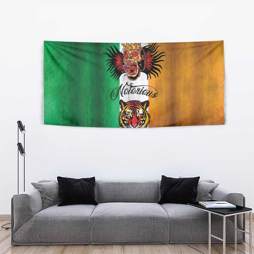 The Ireland - Notorious Tapestry Old School Tattoos Grunge Style - Wonder Print Shop