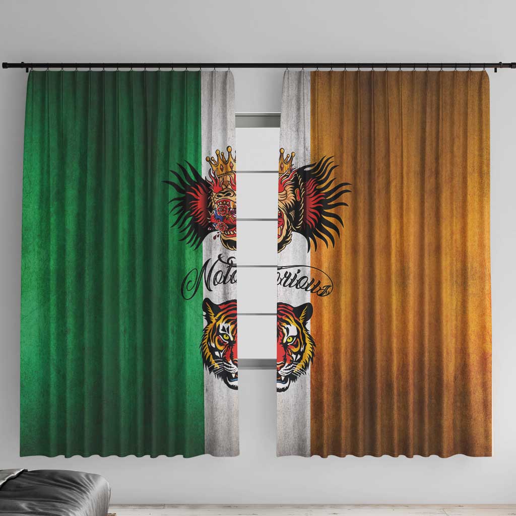 The Ireland - Notorious Window Curtain Old School Tattoos Grunge Style - Wonder Print Shop