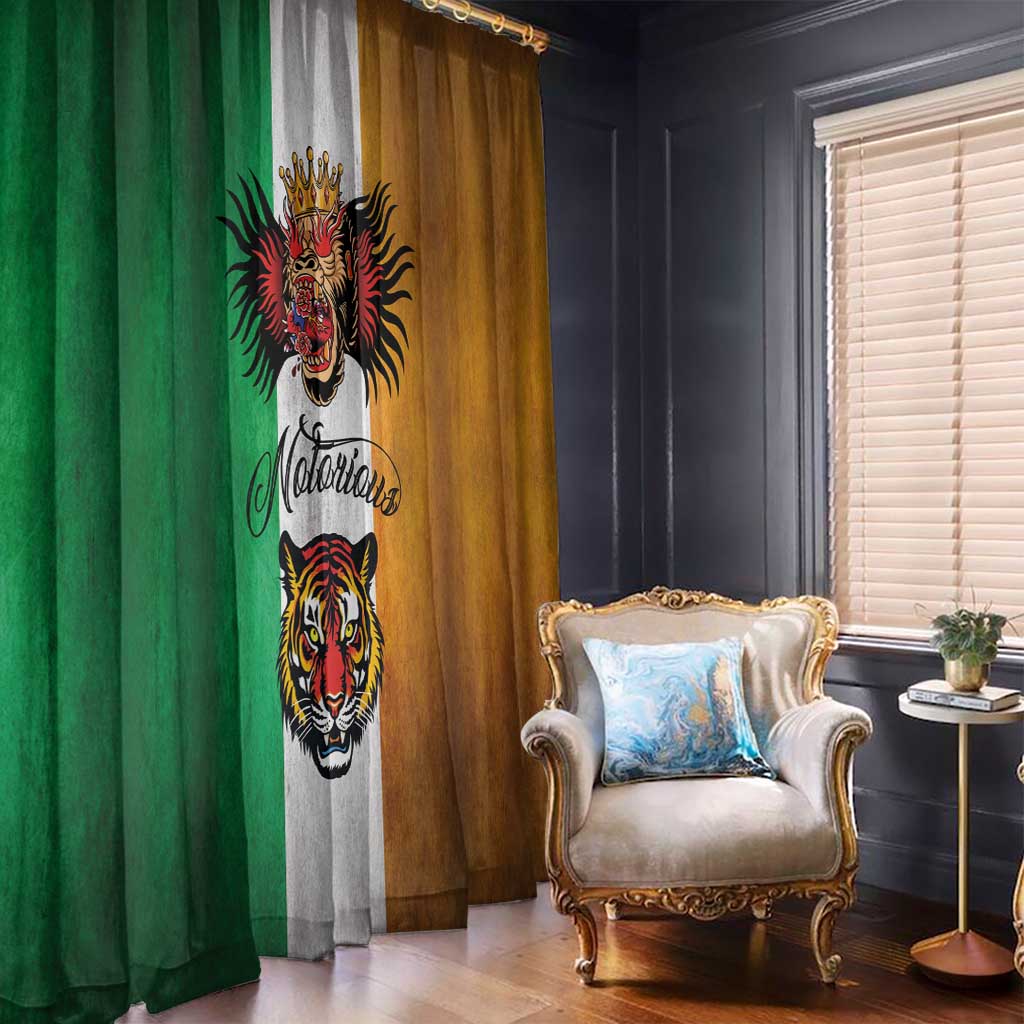 The Ireland - Notorious Window Curtain Old School Tattoos Grunge Style - Wonder Print Shop