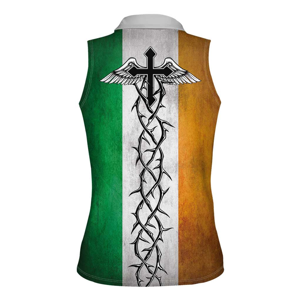 The Ireland - Notorious Women Sleeveless Polo Shirt Old School Tattoos Grunge Style - Wonder Print Shop