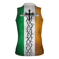 The Ireland - Notorious Women Sleeveless Polo Shirt Old School Tattoos Grunge Style - Wonder Print Shop