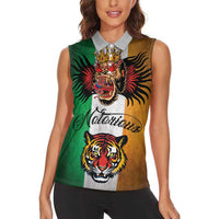The Ireland - Notorious Women Sleeveless Polo Shirt Old School Tattoos Grunge Style - Wonder Print Shop