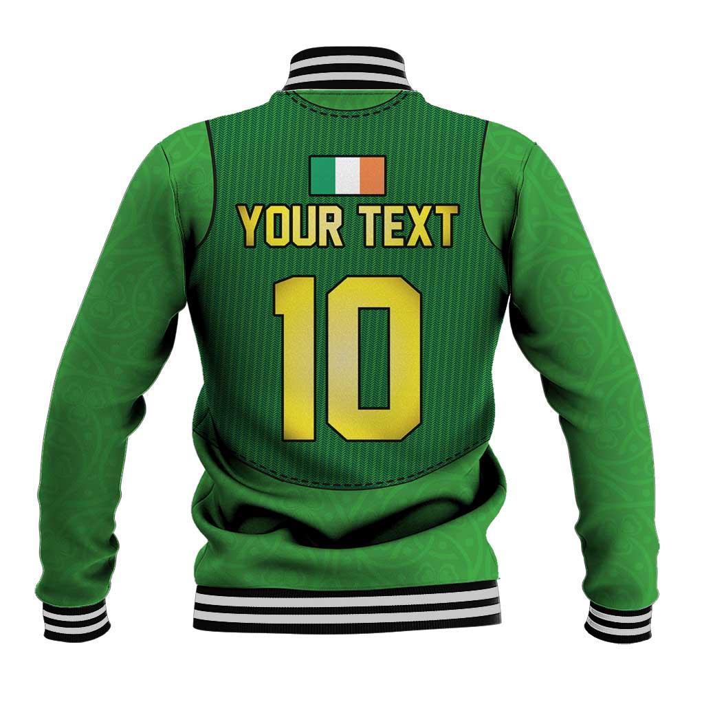 Custom Irish Rugby Baseball Jacket St Patrick's Day Style - Gilet Costume