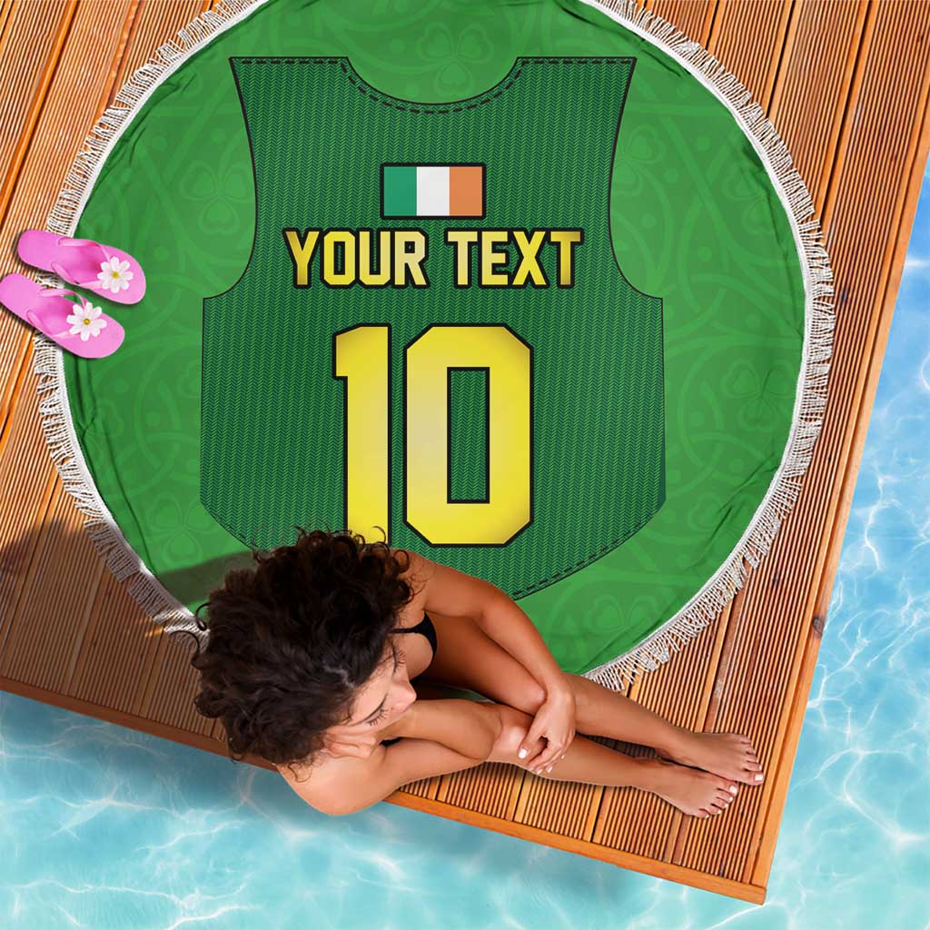 Custom Irish Rugby Beach Blanket St Patrick's Day Style - Gilet Costume