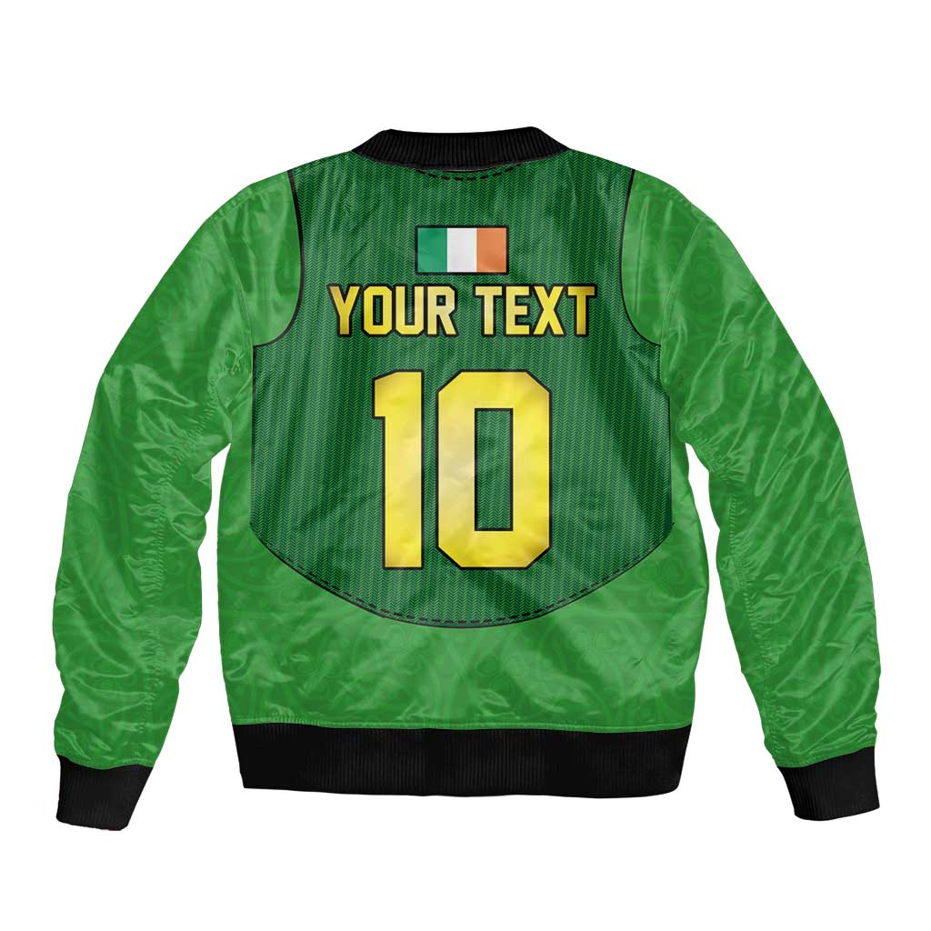 Custom Irish Rugby Bomber Jacket St Patrick's Day Style - Gilet Costume