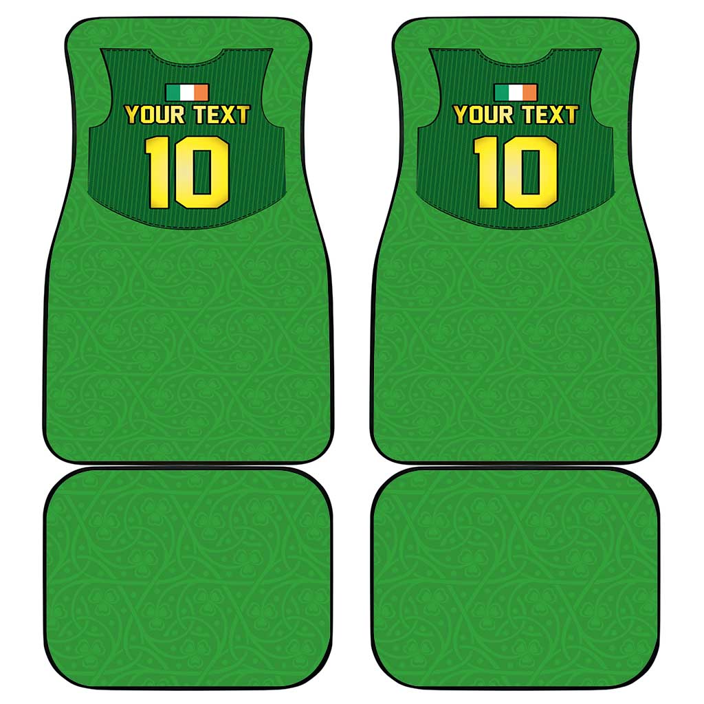Custom Irish Rugby Car Mats St Patrick's Day Style - Gilet Costume
