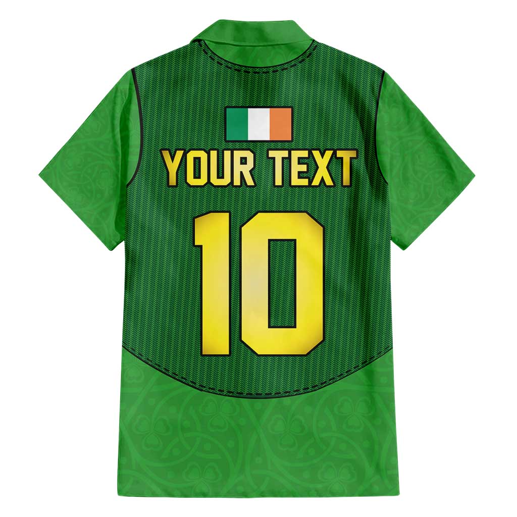 Custom Irish Rugby Family Matching Short Sleeve Bodycon Dress and Hawaiian Shirt St Patrick's Day Style - Gilet Costume