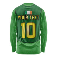 Custom Irish Rugby Long Sleeve Shirt St Patrick's Day Style - Gilet Costume