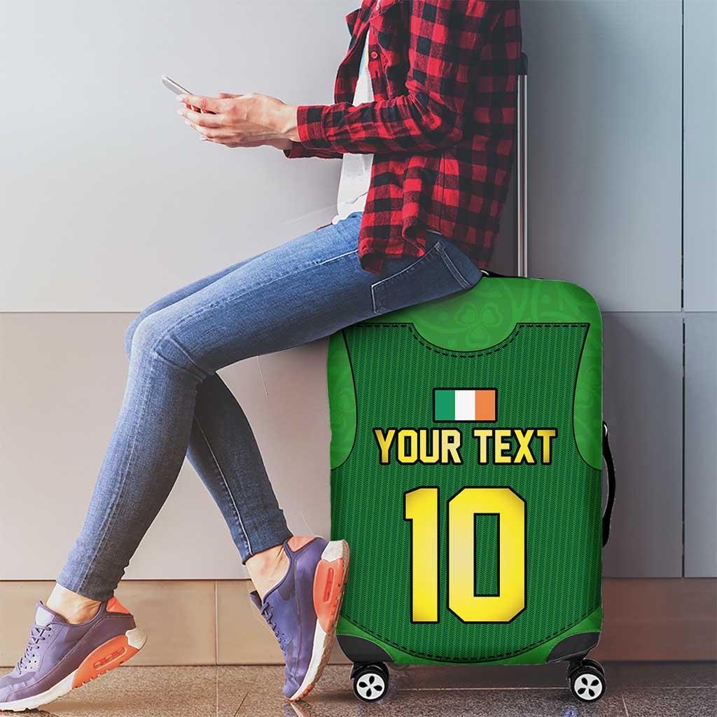 Custom Irish Rugby Luggage Cover St Patrick's Day Style - Gilet Costume