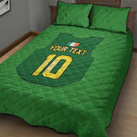 Custom Irish Rugby Quilt Bed Set St Patrick's Day Style - Gilet Costume - Wonder Print Shop