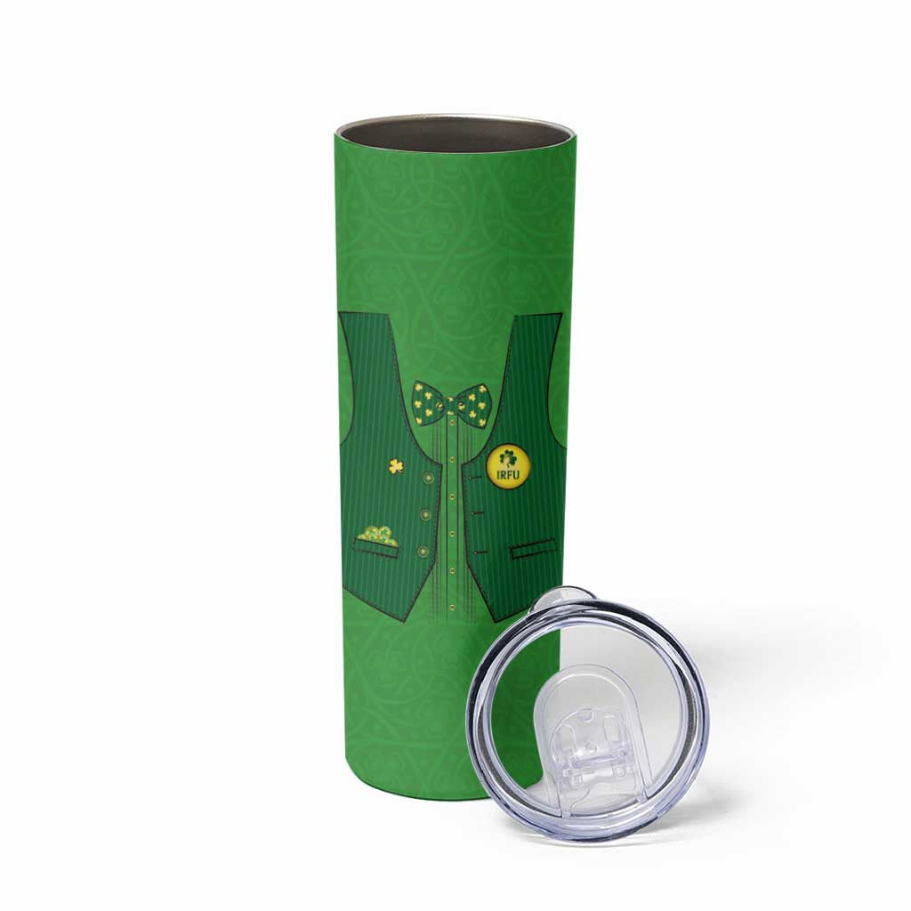 Custom Irish Rugby Skinny Tumbler St Patrick's Day Style - Gilet Costume - Wonder Print Shop