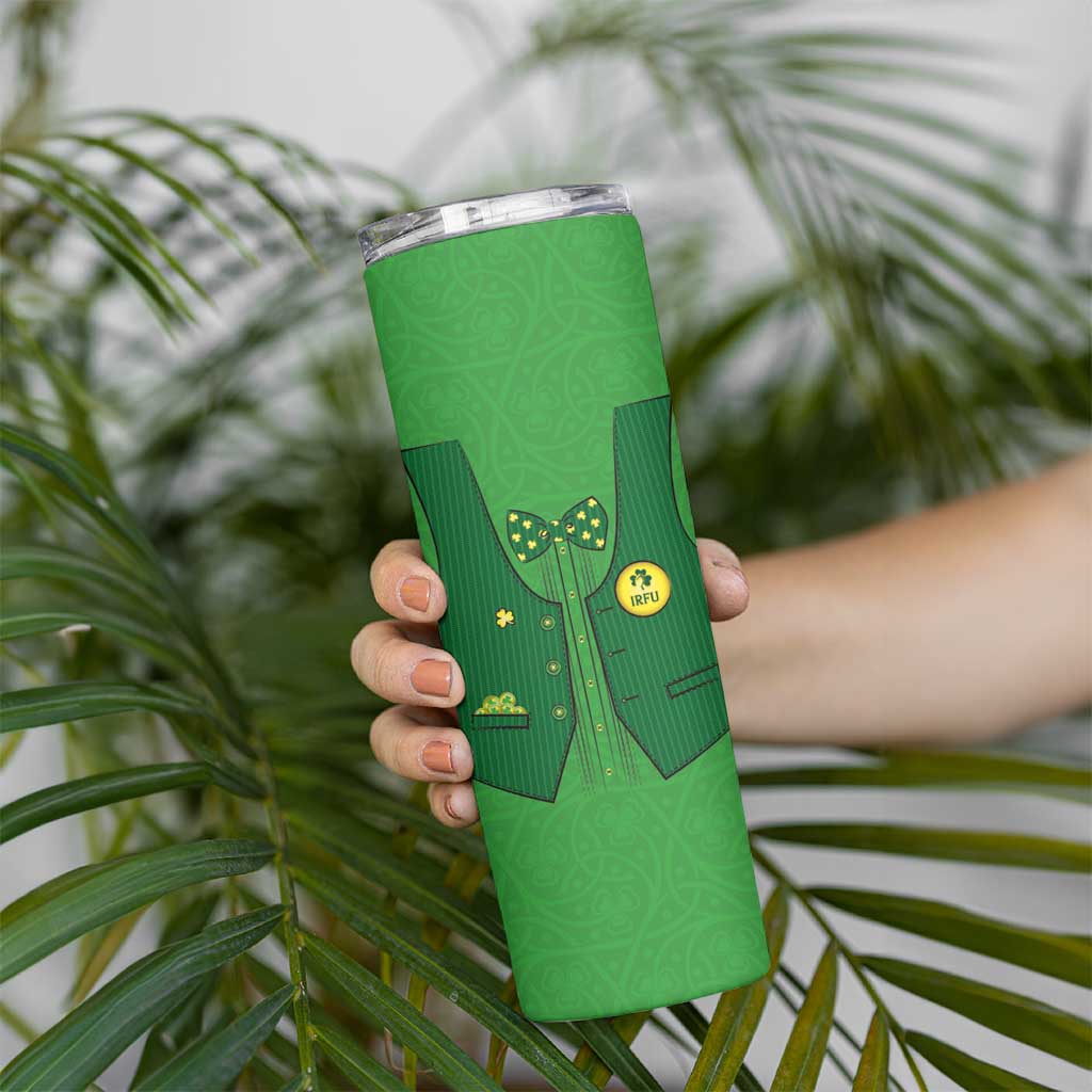 Custom Irish Rugby Skinny Tumbler St Patrick's Day Style - Gilet Costume - Wonder Print Shop