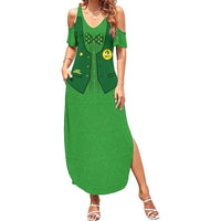 Custom Irish Rugby Summer Maxi Dress St Patrick's Day Style - Gilet Costume - Wonder Print Shop