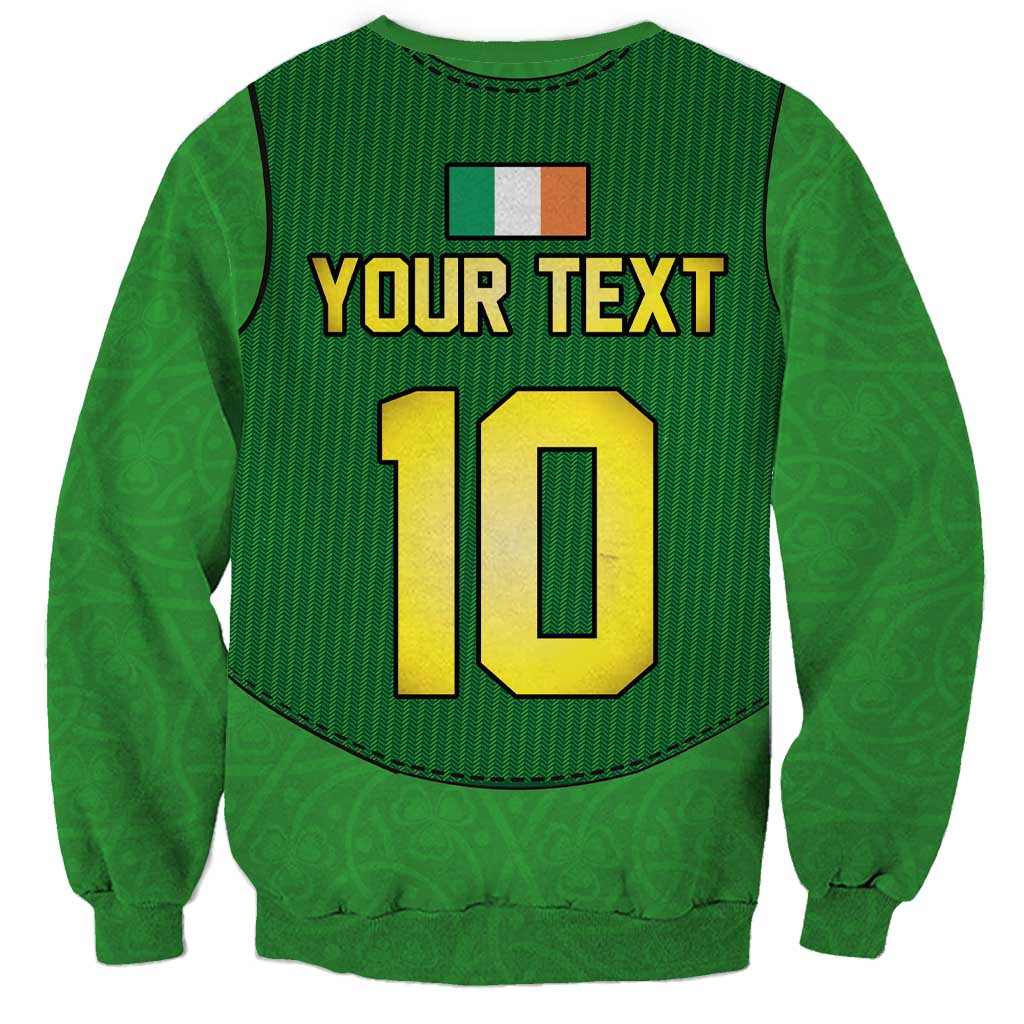 Custom Irish Rugby Sweatshirt St Patrick's Day Style - Gilet Costume - Wonder Print Shop