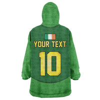 Custom Irish Rugby Wearable Blanket Hoodie St Patrick's Day Style - Gilet Costume - Wonder Print Shop