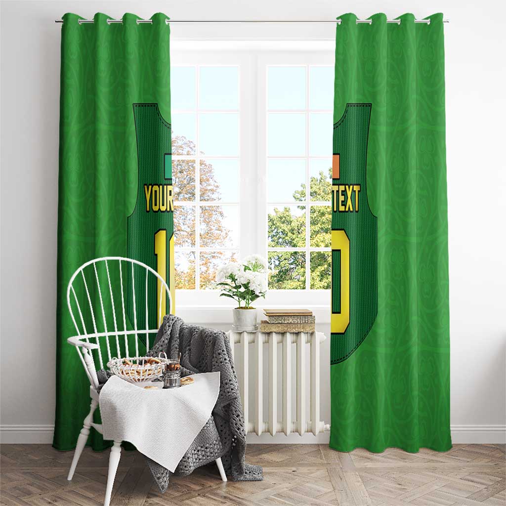 Custom Irish Rugby Window Curtain St Patrick's Day Style - Gilet Costume - Wonder Print Shop
