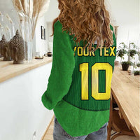 Custom Irish Rugby Women Casual Shirt St Patrick's Day Style - Gilet Costume - Wonder Print Shop