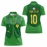 Custom Irish Rugby Women Polo Shirt St Patrick's Day Style - Gilet Costume - Wonder Print Shop