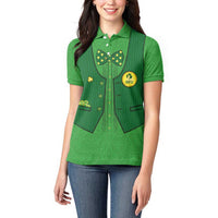 Custom Irish Rugby Women Polo Shirt St Patrick's Day Style - Gilet Costume - Wonder Print Shop
