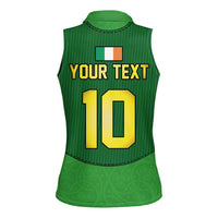 Custom Irish Rugby Women Sleeveless Polo Shirt St Patrick's Day Style - Gilet Costume - Wonder Print Shop