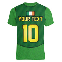 Custom Irish Rugby Women V-Neck T-Shirt St Patrick's Day Style - Gilet Costume - Wonder Print Shop