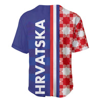Croatia Hrvatska Checkerboard Half Style Baseball Jersey