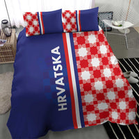Croatia Hrvatska Checkerboard Half Style Bedding Set