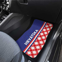 Croatia Hrvatska Checkerboard Half Style Car Mats