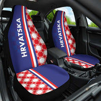 Croatia Hrvatska Checkerboard Half Style Car Seat Cover