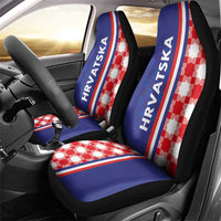 Croatia Hrvatska Checkerboard Half Style Car Seat Cover