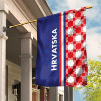 Croatia Hrvatska Checkerboard Half Style Garden Flag