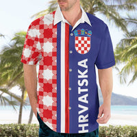 Croatia Hrvatska Checkerboard Half Style Hawaiian Shirt
