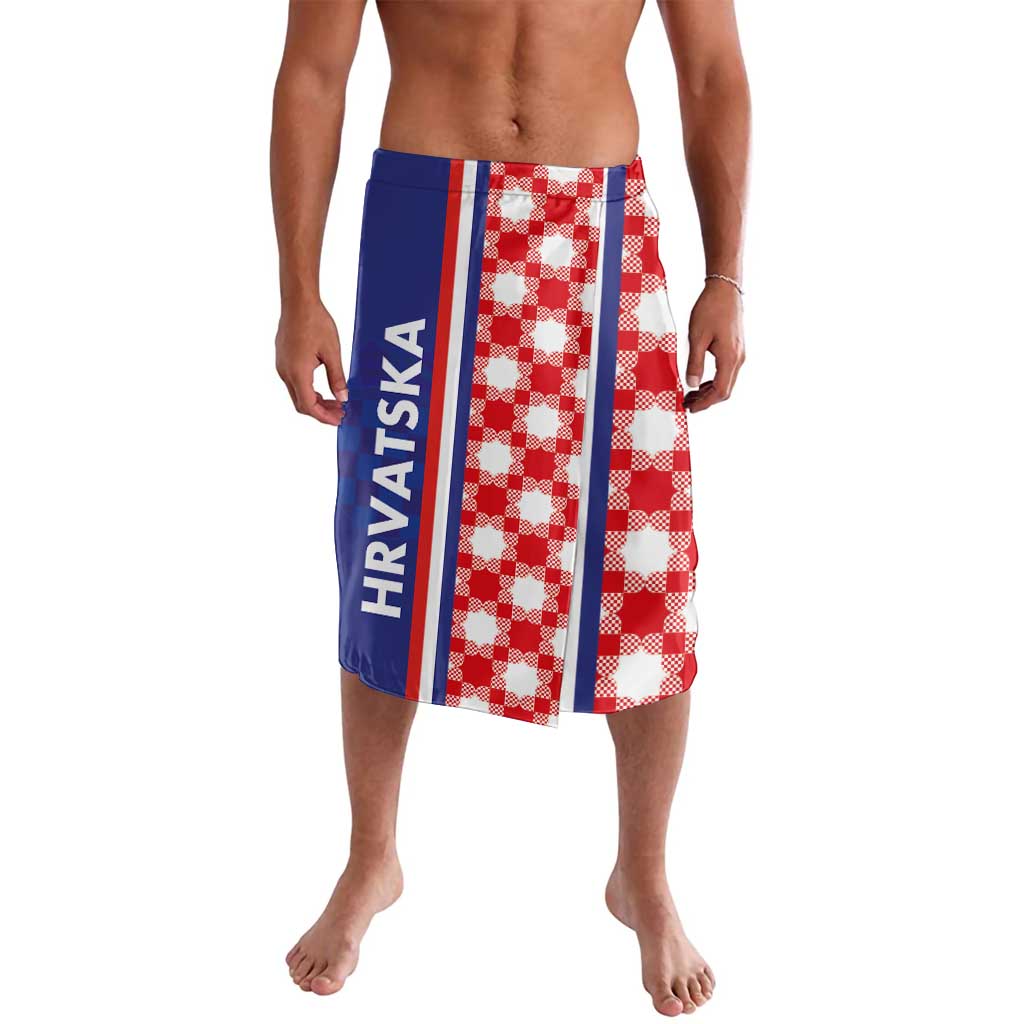 Croatia Hrvatska Checkerboard Half Style Lavalava