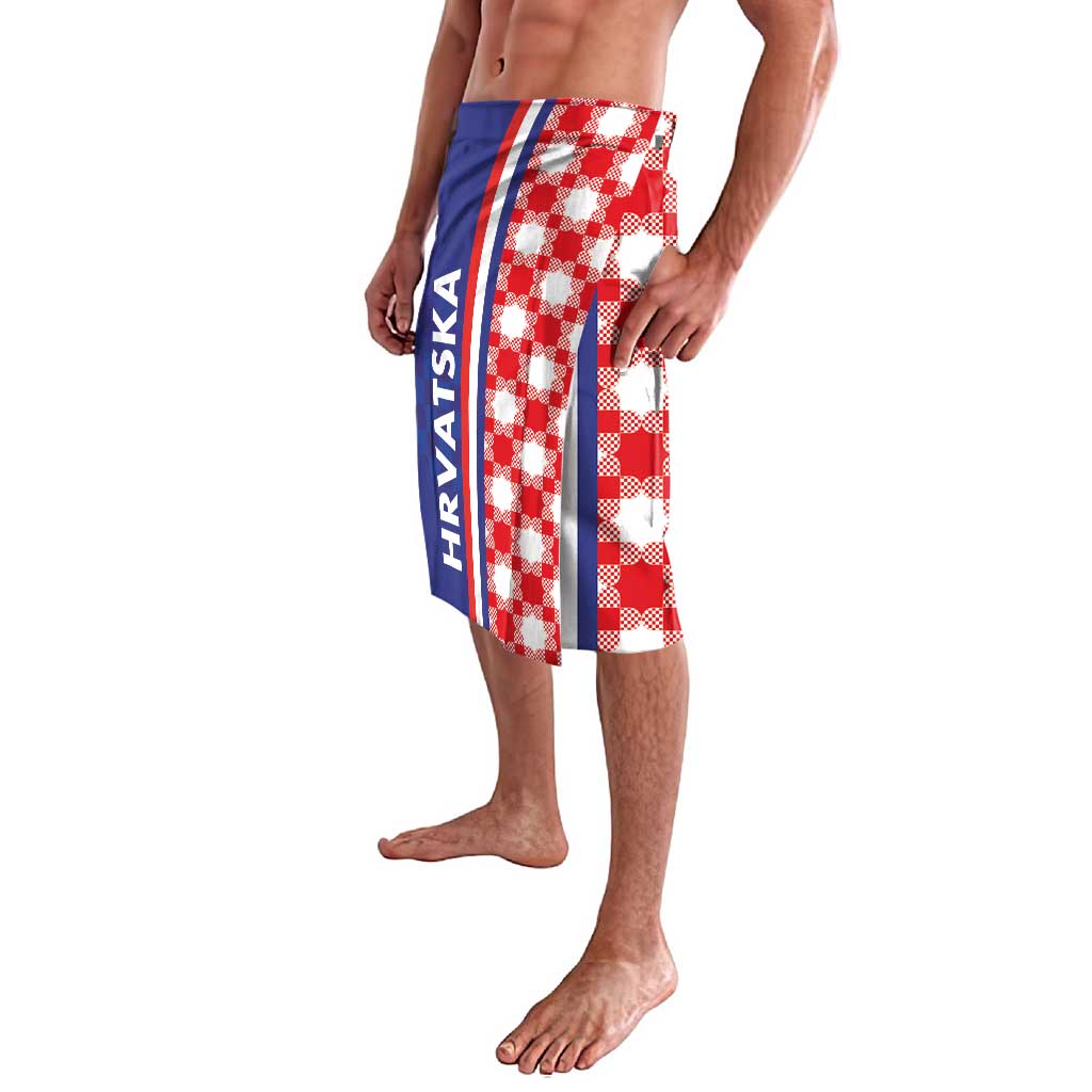 Croatia Hrvatska Checkerboard Half Style Lavalava