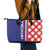 Croatia Hrvatska Checkerboard Half Style Leather Tote Bag