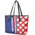 Croatia Hrvatska Checkerboard Half Style Leather Tote Bag