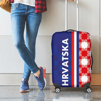 Croatia Hrvatska Checkerboard Half Style Luggage Cover