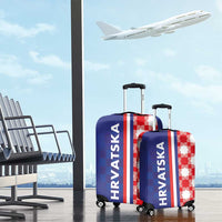 Croatia Hrvatska Checkerboard Half Style Luggage Cover