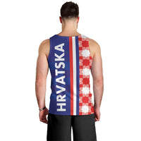 Croatia Hrvatska Checkerboard Half Style Men Tank Top
